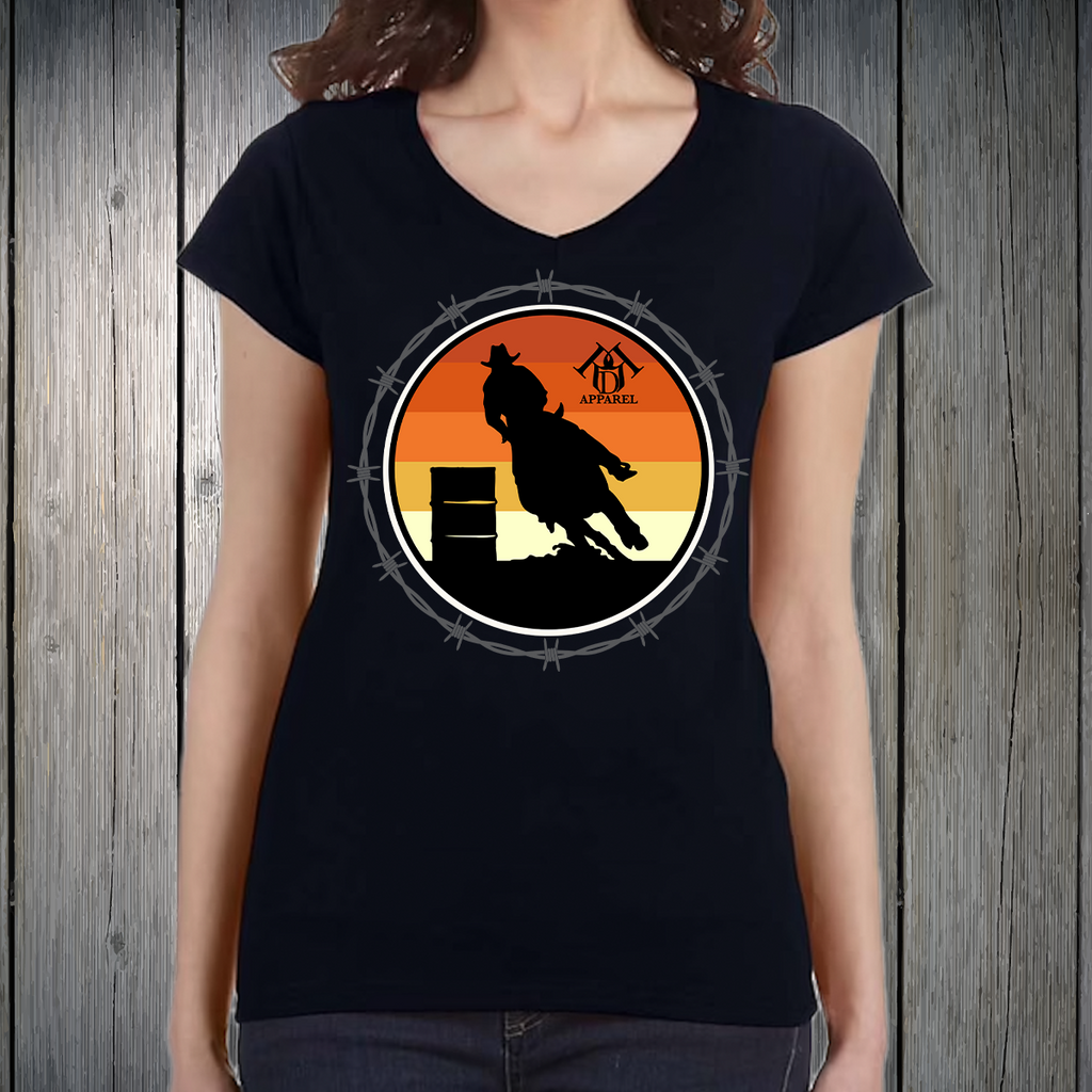 PREORDER Sunset in Barrel Racer Land Text Womens TSHIRT