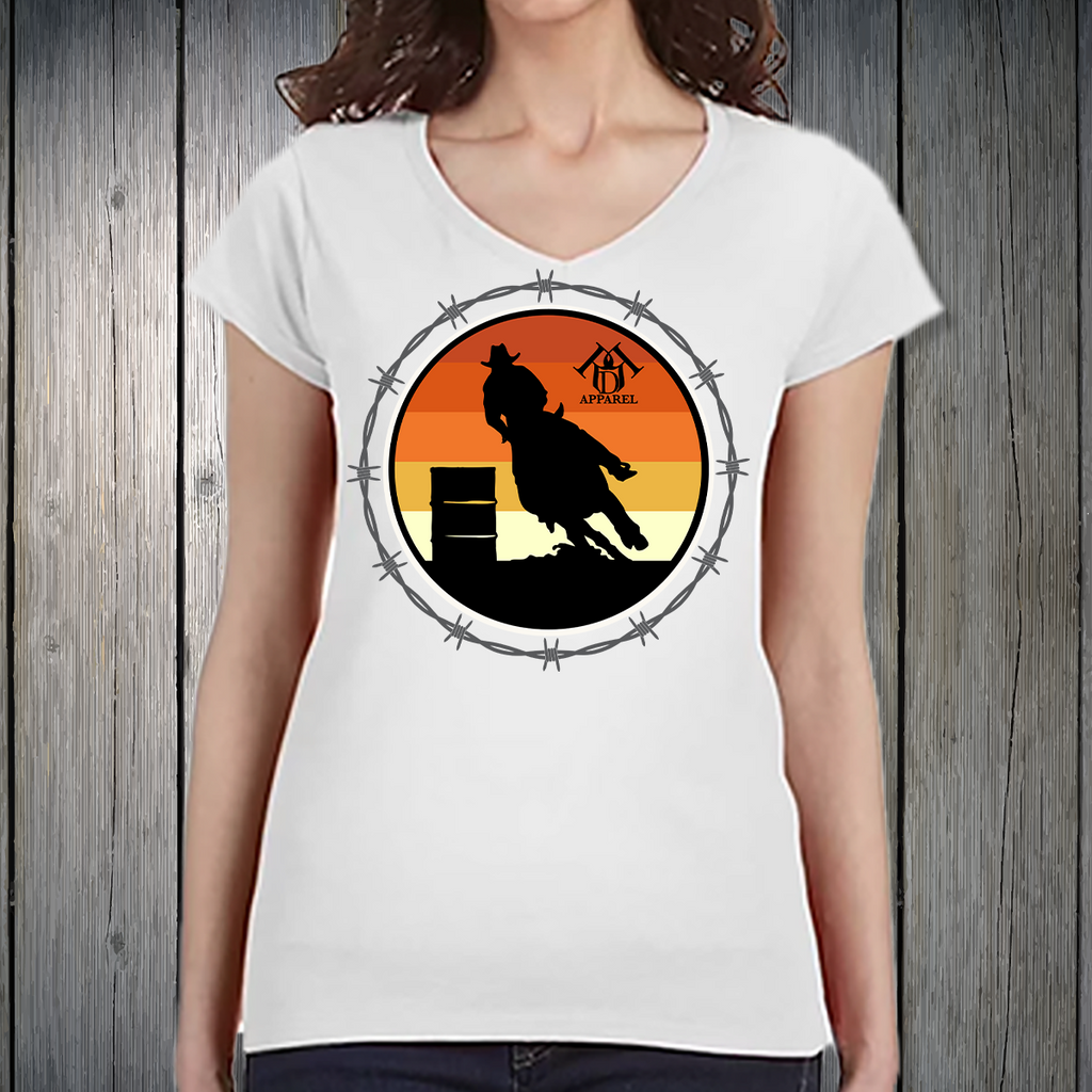 PREORDER Sunset in Barrel Racer Land Text Womens TSHIRT