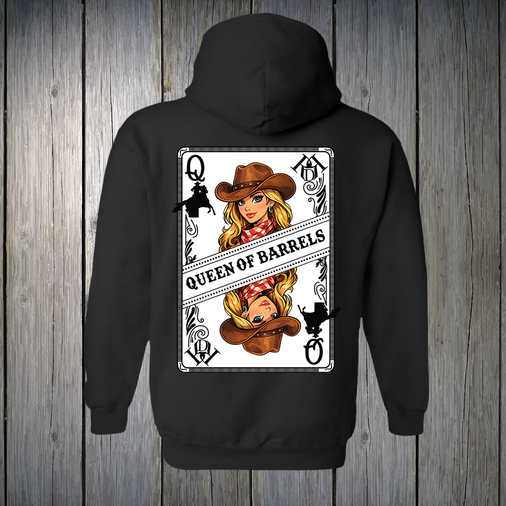 PREORDER Queen of Barrels - Blue Eyed Blonde UNISEX HOODIE