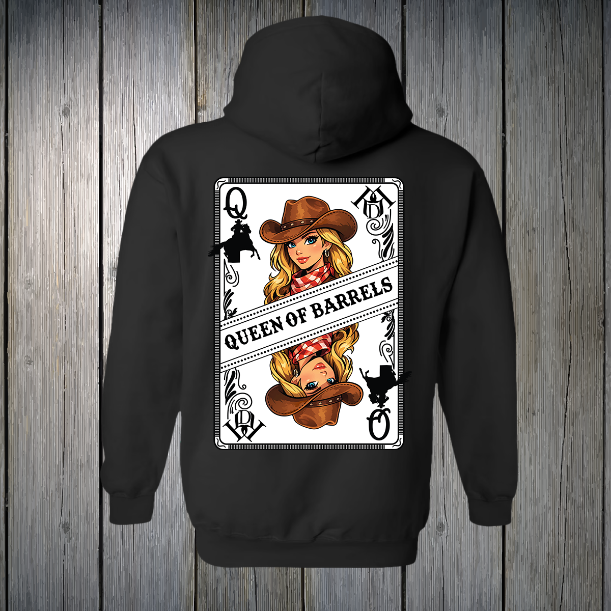 PREORDER Queen of Barrels - Blue Eyed Blonde UNISEX HOODIE