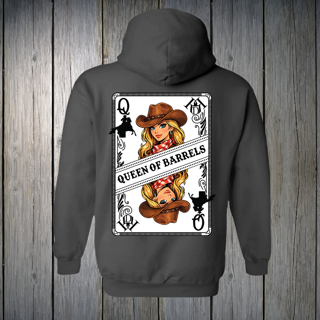 PREORDER Queen of Barrels - Blue Eyed Blonde UNISEX HOODIE
