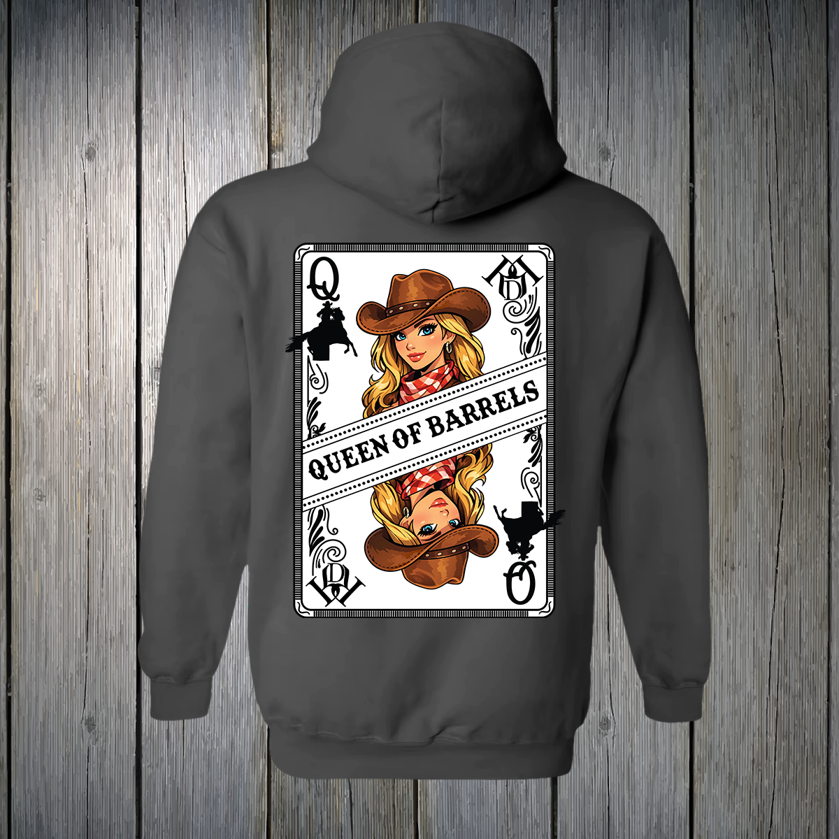 PREORDER Queen of Barrels - Blue Eyed Blonde UNISEX HOODIE