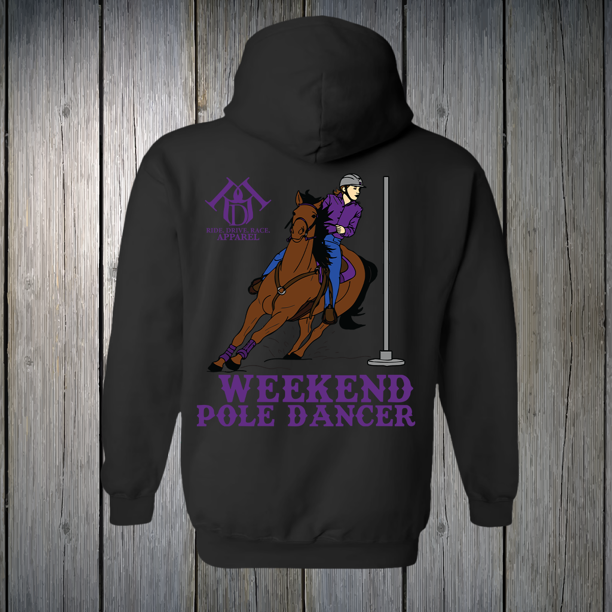 PREORDER Weekend Pole Dancer BAY Text UNISEX HOODIE