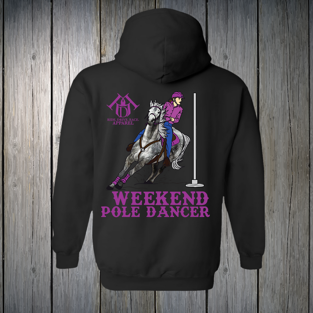 PREORDER Weekend Pole Dancer DAPPLE Text UNISEX HOODIE