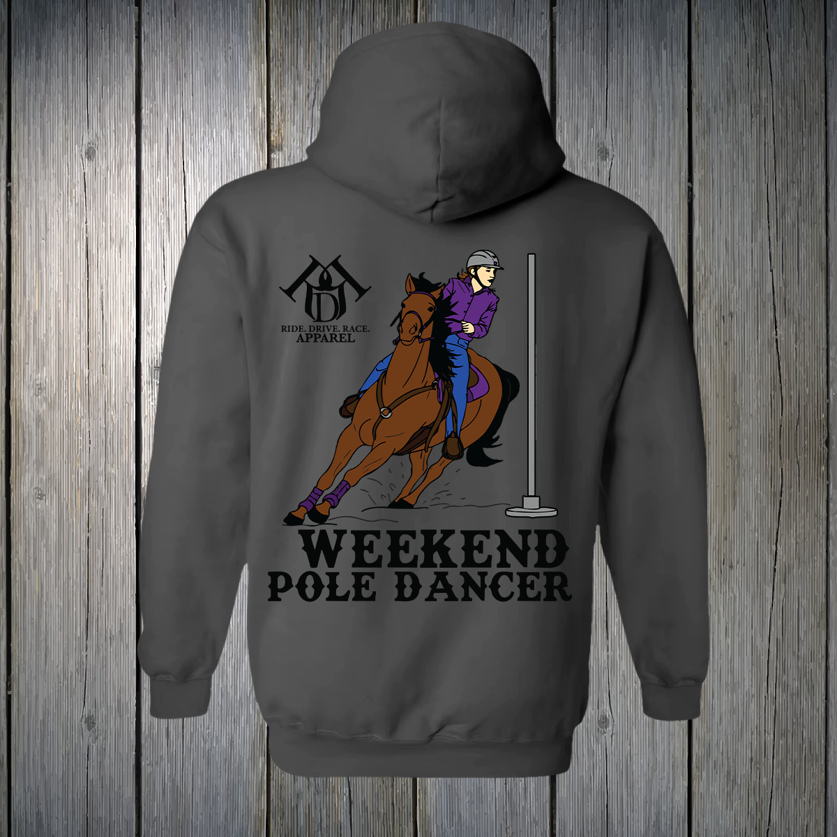 PREORDER Weekend Pole Dancer BAY Text UNISEX HOODIE