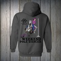PREORDER Weekend Pole Dancer DAPPLE Text UNISEX HOODIE