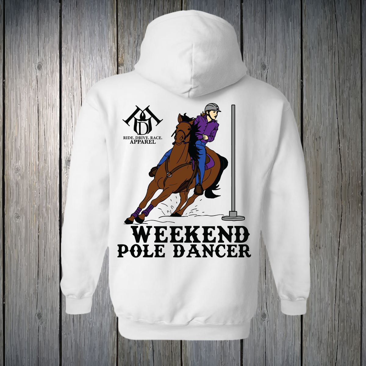PREORDER Weekend Pole Dancer BAY Text UNISEX HOODIE