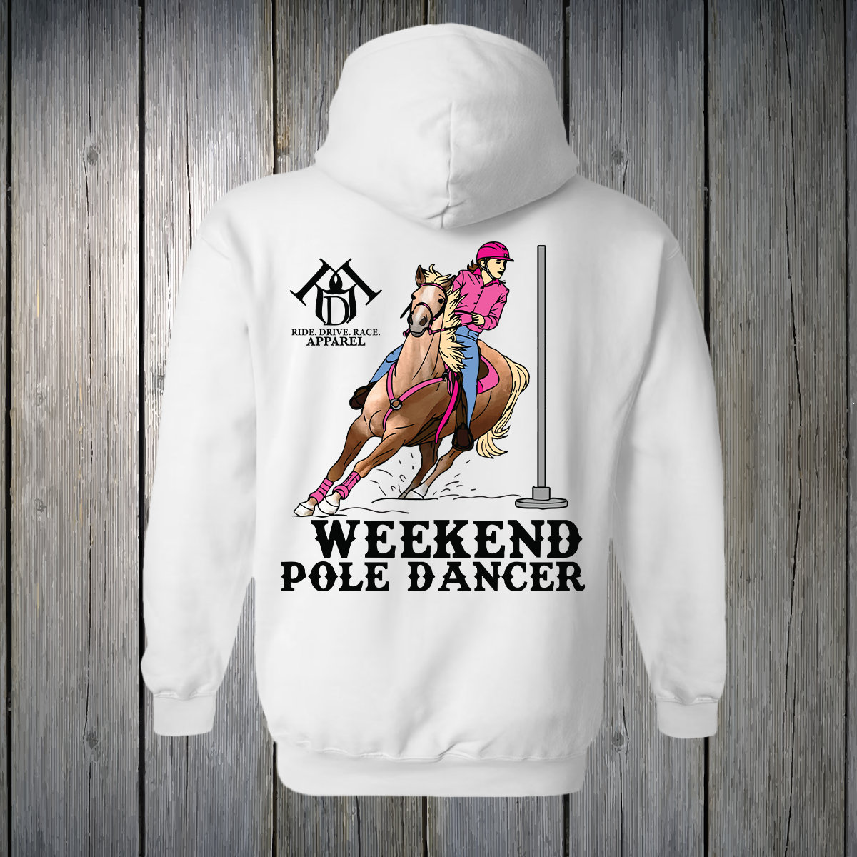 PREORDER Weekend Pole Dancer PALAMINO Text UNISEX HOODIE