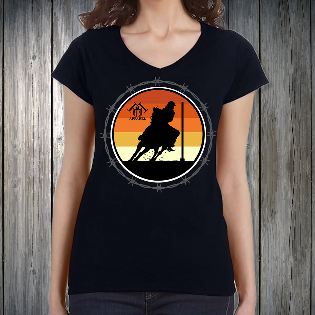 PREORDER Sunsets and Pole Bending Text Womens TSHIRT