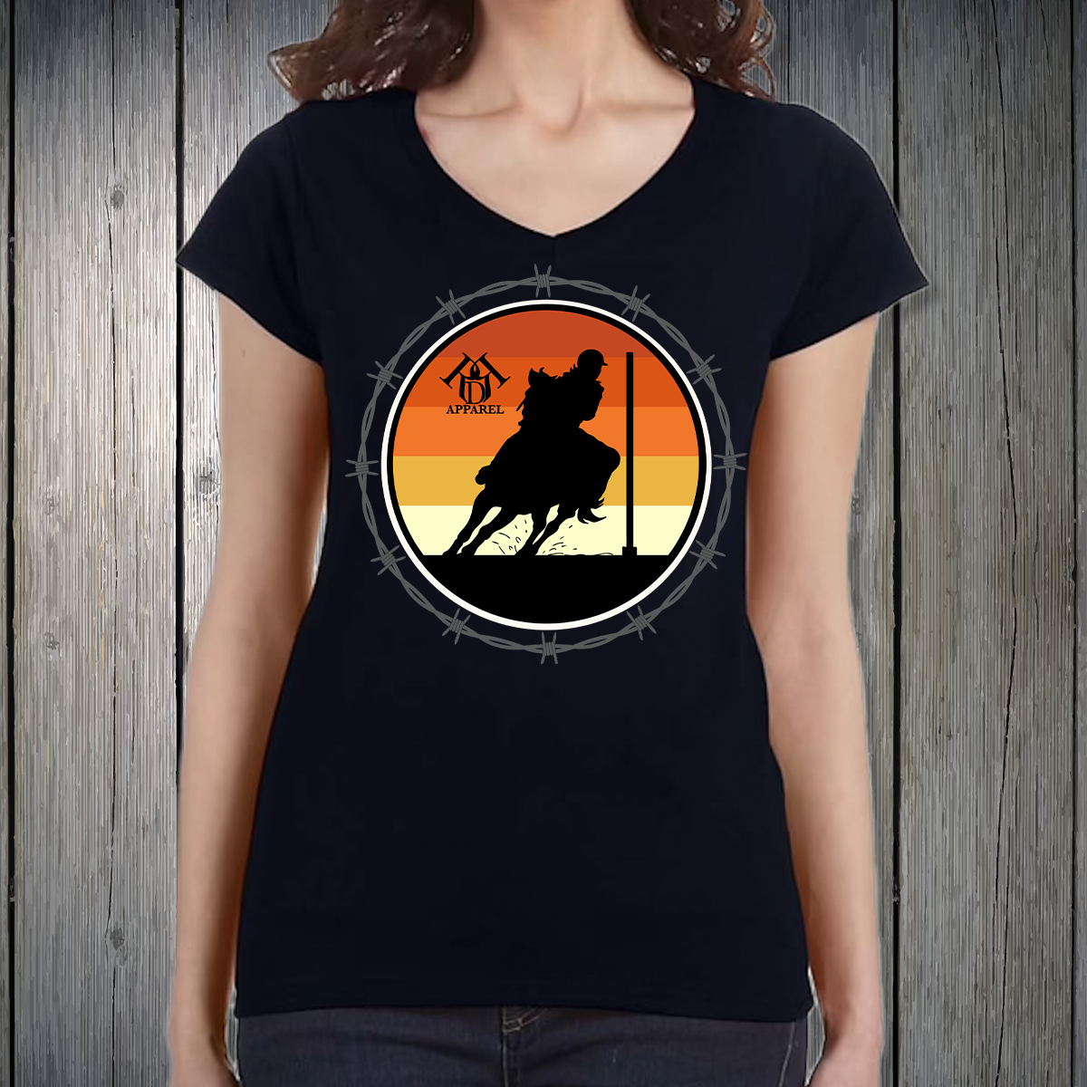 PREORDER Sunsets and Pole Bending Text Womens TSHIRT