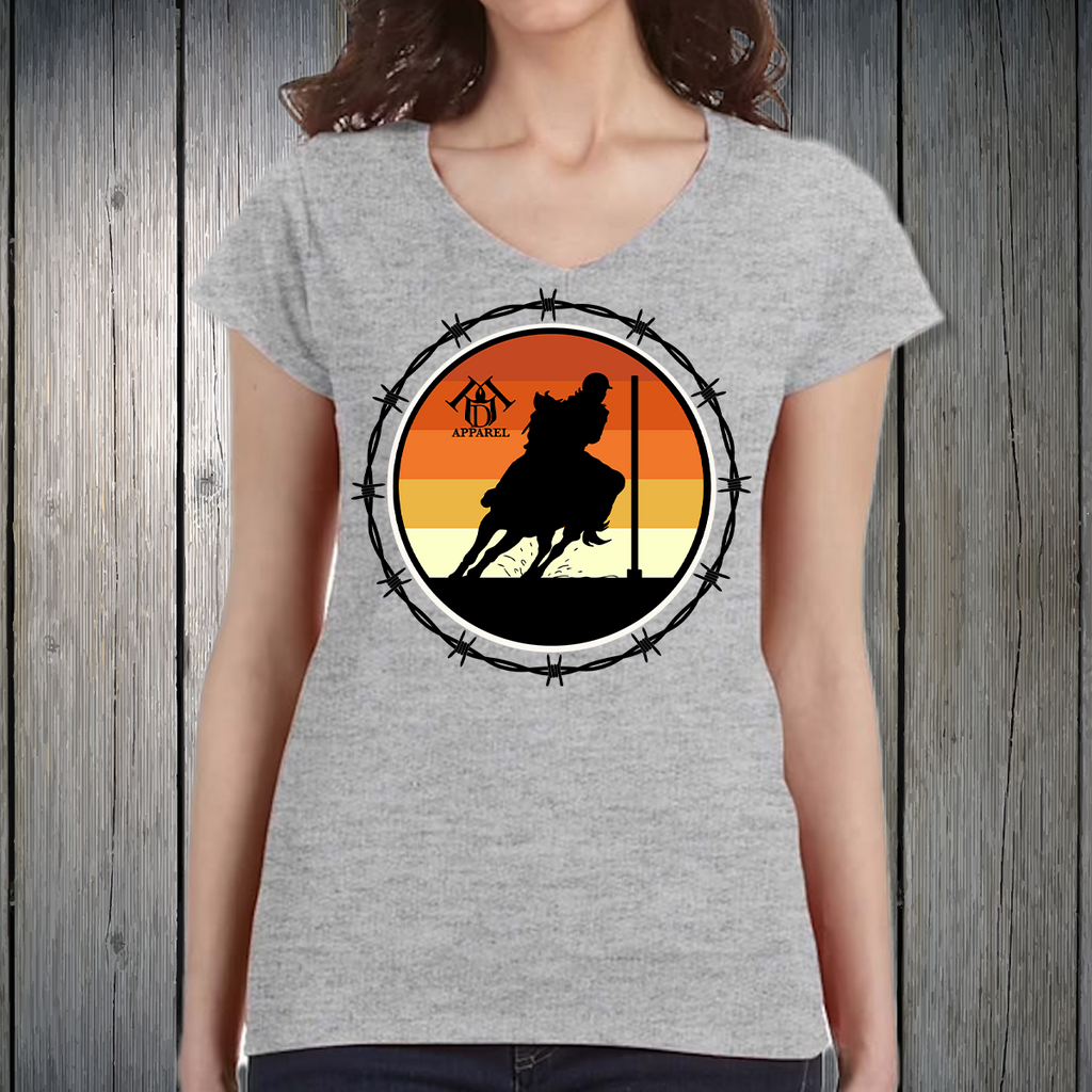 PREORDER Sunsets and Pole Bending Text Womens TSHIRT