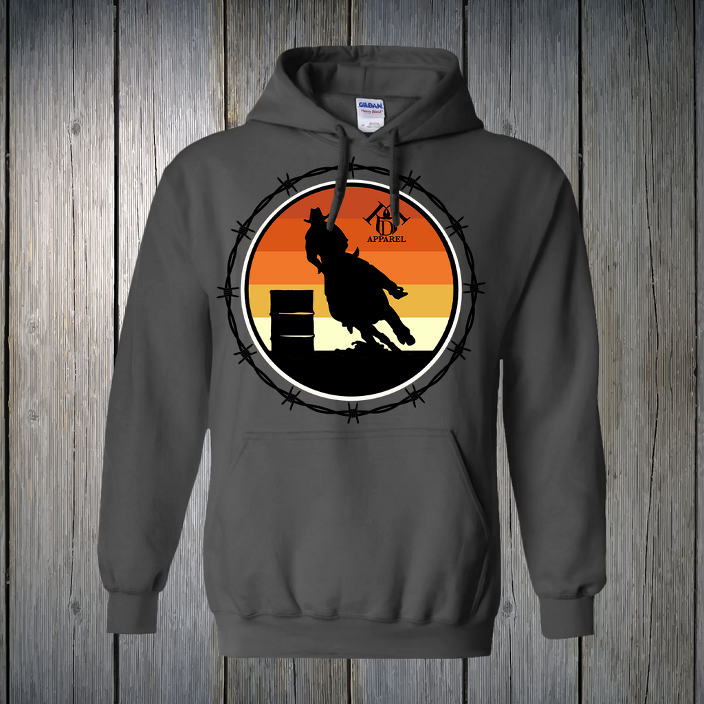 PREORDER Sunset in Barrel Racer Land Text UNISEX HOODIE