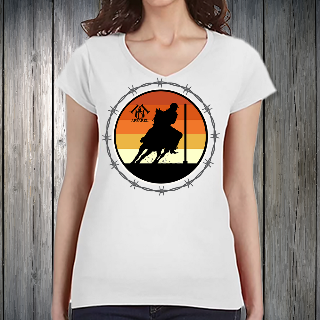 PREORDER Sunsets and Pole Bending Text Womens TSHIRT