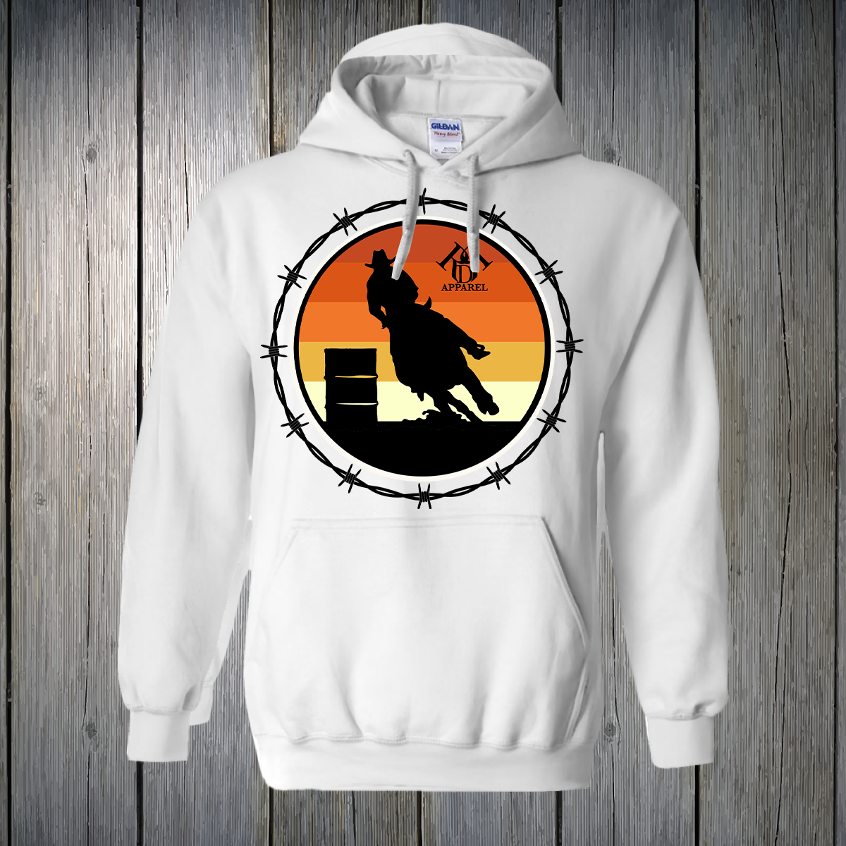 PREORDER Sunset in Barrel Racer Land Text UNISEX HOODIE