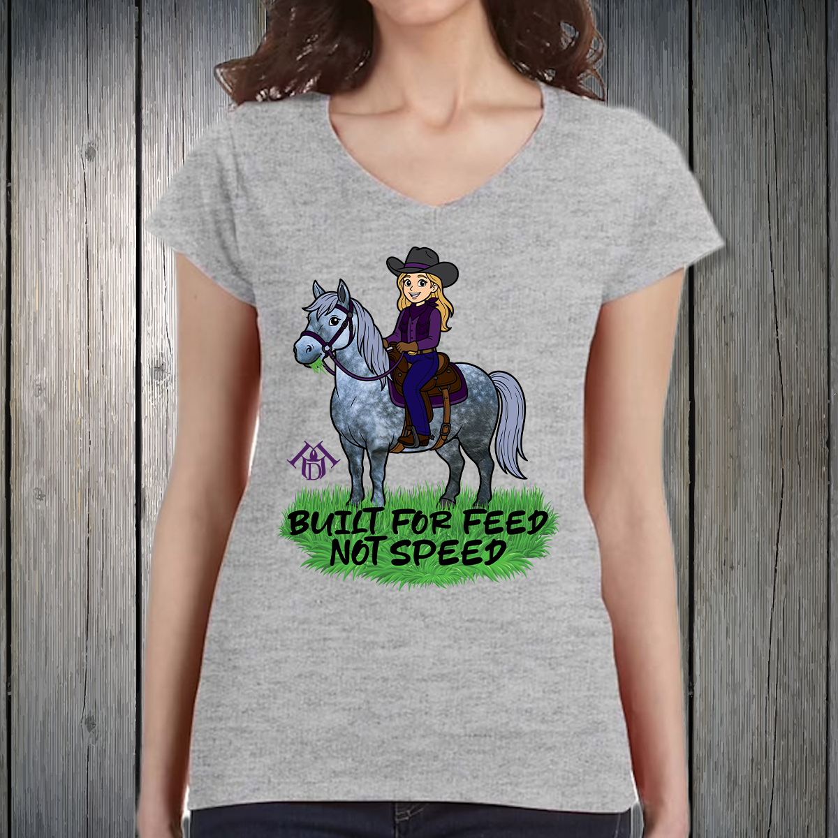 PREORDER Built for Feed - Dapple Grey - Womens TSHIRT